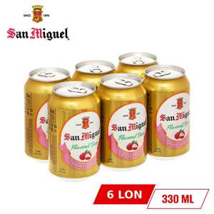 Bia trái cây San Miguel vị vải 3% Lốc 6 lon 330ml