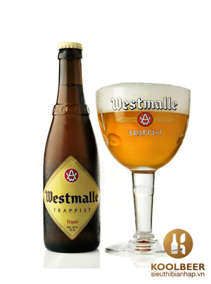 Bia Westmalle Tripel 9,5% Thùng 24 chai 330ml