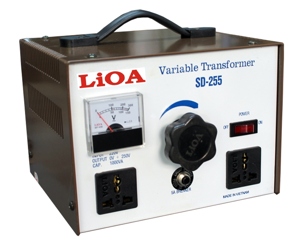 Biến áp vô cấp 1 pha Lioa SD-255