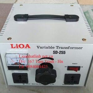 Biến áp vô cấp 1 pha Lioa SD-255