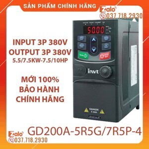 Biến tần INVT GD200A-5R5G/7R5P-4 - 5.5-7.5kW 3 Pha 380V