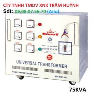 Biến thế đổi điện Robot 3 pha 75KVA (Dây nhôm)