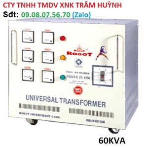 Biến thế đổi điện Robot 3 pha 60KVA (Dây nhôm)