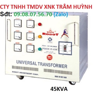 Biến thế đổi điện Robot 3 pha 45KVA (Dây đồng)