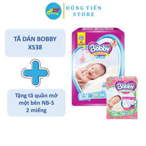 Bỉm Bobby siêu mỏng M76 - size M , 76 miếng (dành cho trẻ từ 6 - 10 kg)