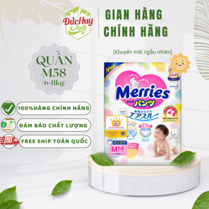 Tã quần cho bé Merries L58 - 9-14kg