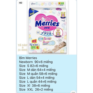 Tã giấy Merries S88 (S-88) - 88 miếng