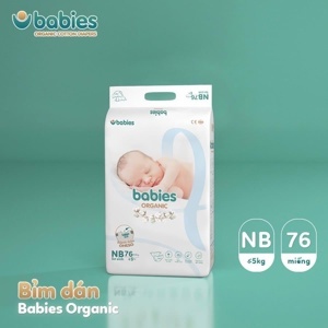 Bỉm dán Babies Orgianic NB76/S66/M56/L46