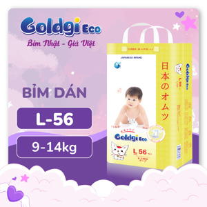 Bỉm dán Goldgi Size L56 (9-14KG)