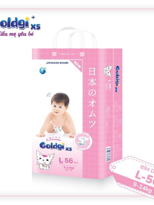Bỉm dán Goldgi Size L56 (9-14KG)