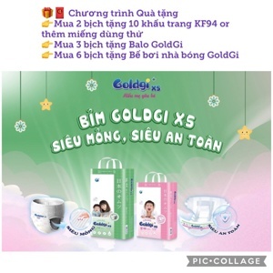 Bỉm dán GOLDGI Size M 66 miếng cho trẻ từ 6-11kg