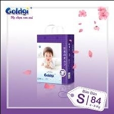 Bỉm dán GOLDGI  Size S 84 miếng cho trẻ từ 4-8kg