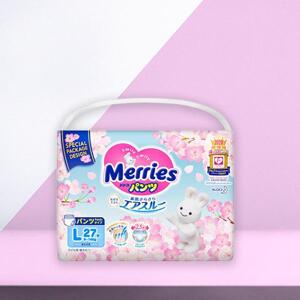 Tã quần Merries L27 (dành cho trẻ từ 9-14kg)