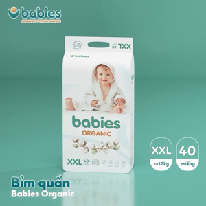 Bỉm quần Babies Orgianic M54/L50/XL46/XXL40/XXXL38