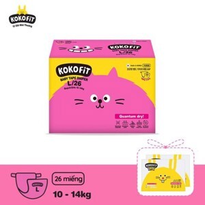 Bỉm quần Kokofit L26 - size L, 26 miếng (dành cho bé từ 8 - 12kg)