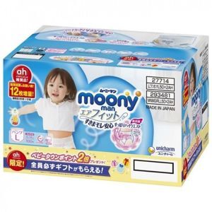 Bỉm quần MOONY L48 L50 size L bịch 48-50 miếng cho bé trai từ 9-14kg