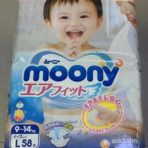 Bỉm quần MOONY L48 L50 size L bịch 48-50 miếng cho bé trai từ 9-14kg