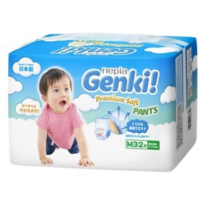 Bỉm - Tã dán Genki Newborn 44p - 44 miếng (Cho bé 0-5kg)