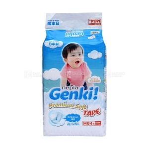 Bỉm - Tã dán Genki Newborn 44p - 44 miếng (Cho bé 0-5kg)