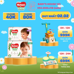 Bỉm - Tã dán Huggies Platinum siêu cao cấp size S - 82 miếng (Cho bé 4 - 8kg)