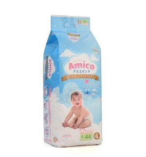 Bỉm - Tã quần Amico size L 44 + 6 miếng (Cho bé 9 - 14kg)