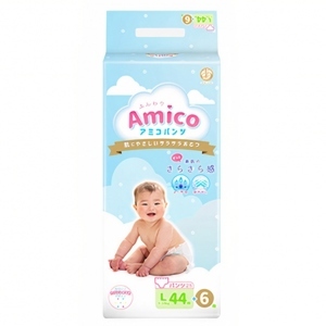 Bỉm - Tã quần Amico size L 44 + 6 miếng (Cho bé 9 - 14kg)