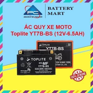 Bình ắc quy Motor Toplite YT7B-BS