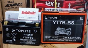 Bình ắc quy Motor Toplite YT7B-BS