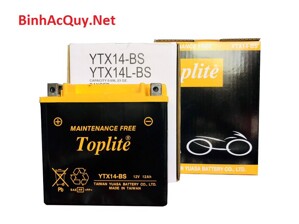 Bình ắc quy xe máy Toplite YTX14-BS