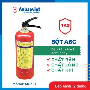 Bình chữa cháy bột ABC 1kg MFZL1