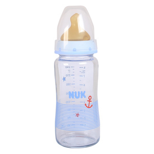 Bình sữa cổ rộng thủy tinh cao su Nuk 240ml