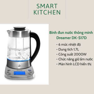 Bình đun nước siêu tốc Dreamer DK-S17D - 1.7L, 1800W