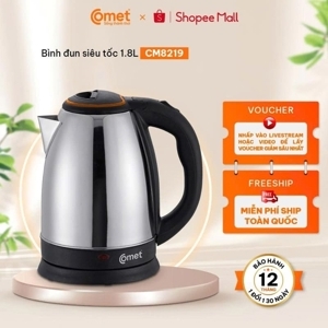 Bình - Ấm đun nước siêu tốc Comet CM8219 (CM-8219) - 1.8 lít, 1500W