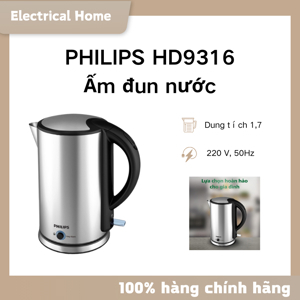 Bình - Ấm đun nước siêu tốc Philips HD9316 (HD-9316) - 1.7 lít, 1800W