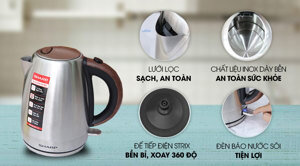 Bình đun siêu tốc Sharp EKJ-17EVSD - 1.7L