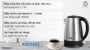 Bình đun siêu tốc Tefal KI800D68 - 1.8 L