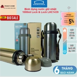 Bình giữ nhiệt Easy Take lock&lock LHC1439(SLV) - 1 lít