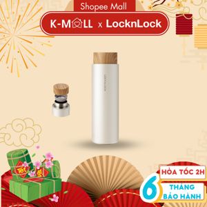 Bình giữ nhiệt Lock&Lock Flat nắp gỗ LHC4227 (WHT/BLK/RED/GRY) - 400ml