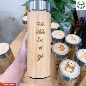 Bình giữ nhiệt vỏ tre 500ml