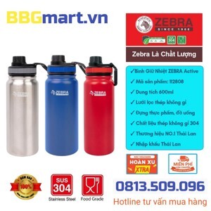 Bình giữ nhiệt Zebra Active 0.6L Thái Lan