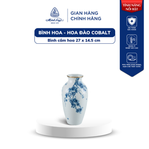 Bình hoa Đào Cobalt 27 cm