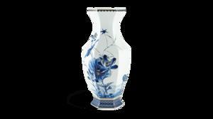 Bình hoa Lộc Phát 40cm - Sen vàng nền xanh ngọc