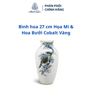 Bình hoa Minh Long Chim Họa Mi và Hoa Bưởi