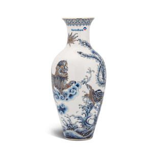Bình hoa Minh Long Vẽ Tứ Linh – 30cm