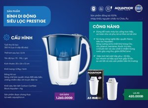 Bình lọc nước có đồng hồ cơ Aquaphor Prestige 2.8L