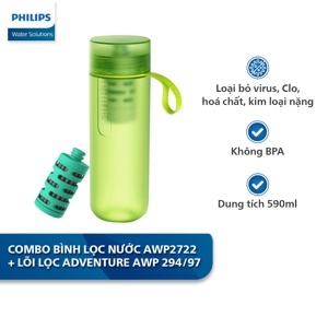 Bình lọc nước PHILIPS go zero AWP2722