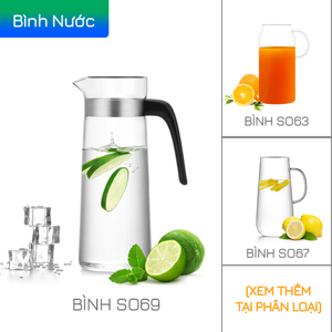 Bình lọc trà hoa thủy tinh Samadoyo S091 1600ml