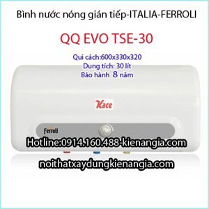 Bình nóng lạnh Ferroli QQEvo TSE 30l (Thanh đốt tráng bạc)