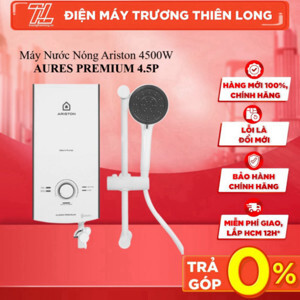 Bình nóng lạnh trực tiếp Ariston Aures Premium 4.5P Ivory có bơm