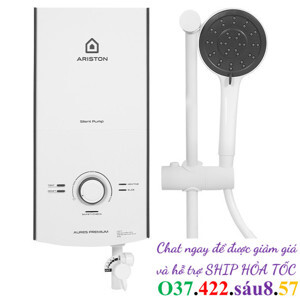 Bình nóng lạnh trực tiếp Ariston Aures Premium 4.5P Ivory có bơm